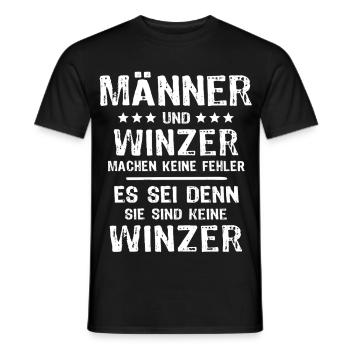 Winzer - Männer T-Shirt - Schwarz - Vorne - AI Model Male 178 light (178cm)