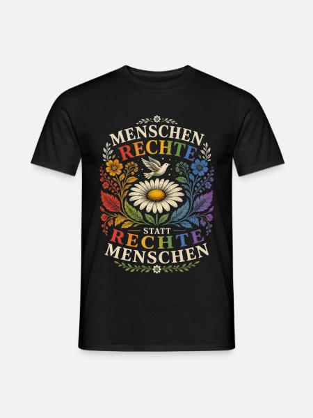 Menschenrechte T-Shirt für LGBTQ Community Fans - Männer T-Shirt - Schwarz