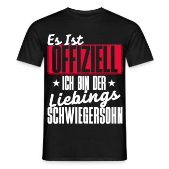 Es Ist Offiziell Lieblings Schwiegerson Humorvoll - Männer T-Shirt - Schwarz - Vorne - AI Model Male 178 light (178cm)