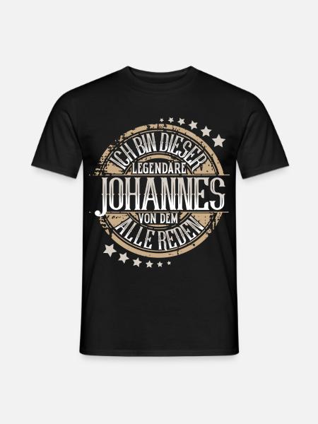 Johannes - Männer T-Shirt - Schwarz
