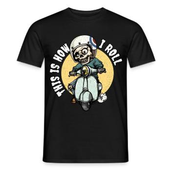 Skelett Motorroller Moped Mofa This Is How I Roll - Männer T-Shirt - Schwarz - Vorne - AI Model Male 178 light (178cm)