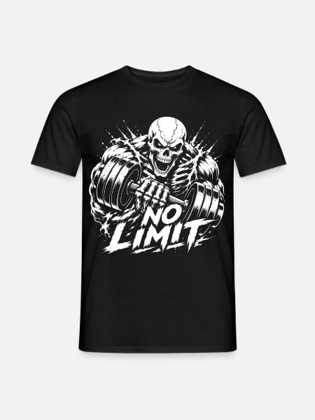 No Limit Skull Powerlift - Männer T-Shirt - Schwarz