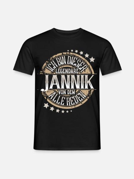 Jannik - Männer T-Shirt - Schwarz