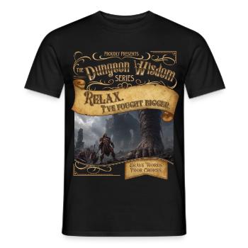 Ich habe größer gekämpft - Männer T-Shirt - Schwarz - Vorne - AI Model Male 178 light (178cm)