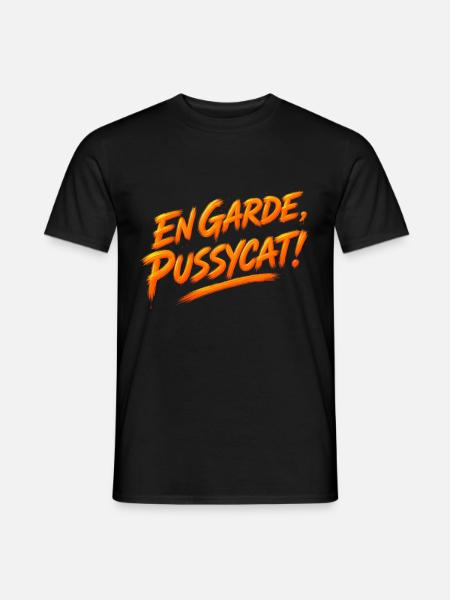 Pussycat Französischer Spruch - Männer T-Shirt - Schwarz