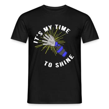 Es ist meine Zeit zu glänzen - Männer T-Shirt - Schwarz - Vorne - AI Model Male 178 light (178cm)