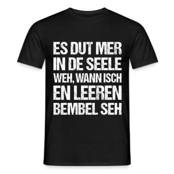 Frankfurt Hessen Bembel Apfelwein Spruch Dialekt - Männer T-Shirt - Schwarz - Vorne - AI Model Male 178 light (178cm)