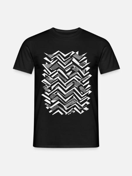Störmuster KI Gesichtserkennung  - Männer T-Shirt - Schwarz
