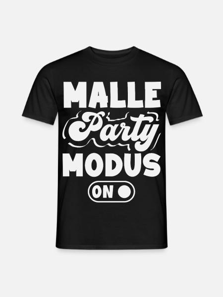 Malle Party Mallorca Schlager Crew Geschenk - Männer T-Shirt - Schwarz