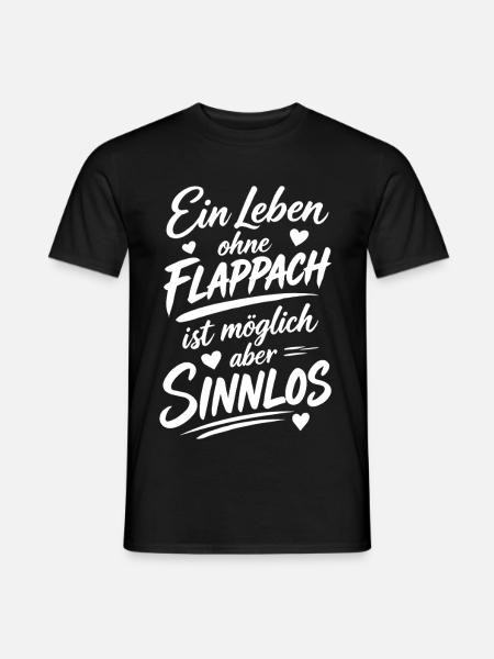 Flappach Spruch Sinnlos - Männer T-Shirt - Schwarz