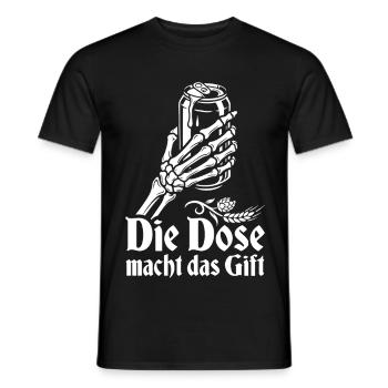 Bier - Die Dose macht das Gift | Wortspiel - Männer T-Shirt - Schwarz - Vorne - AI Model Male 178 light (178cm)