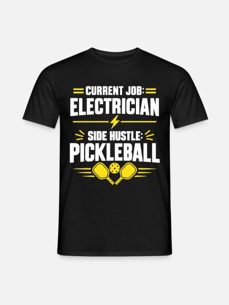 Pickleball Schläger Leidenschaft Sportler - Männer T-Shirt - Schwarz