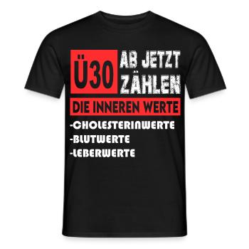 30 Jahre Innere Werte Cholesterin Blutwerte - Männer T-Shirt - Schwarz - Vorne - AI Model Male 178 light (178cm)