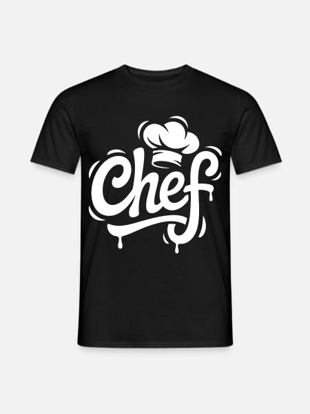 Chef Koch Graffiti Schriftzug - Männer T-Shirt - Schwarz