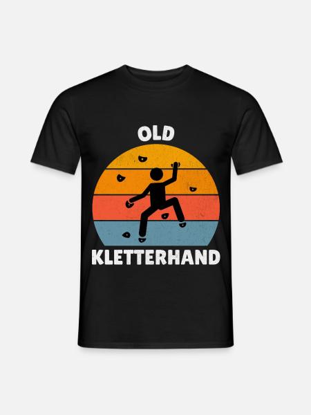 Old Kletterhand - Männer T-Shirt - Schwarz