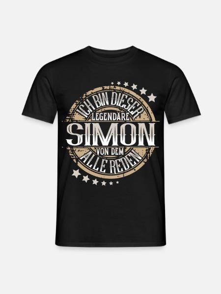 Simon - Männer T-Shirt - Schwarz