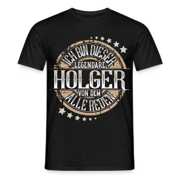 Holger - Männer T-Shirt - Schwarz - Vorne - AI Model Male 178 light (178cm)