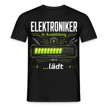 Elektroniker in Ausbildung | System lädt - Männer T-Shirt - Schwarz - Vorne - AI Model Male 178 light (178cm)