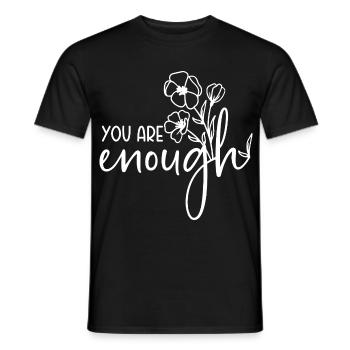 You are enough - Männer T-Shirt - Schwarz - Vorne - AI Model Male 178 light (178cm)