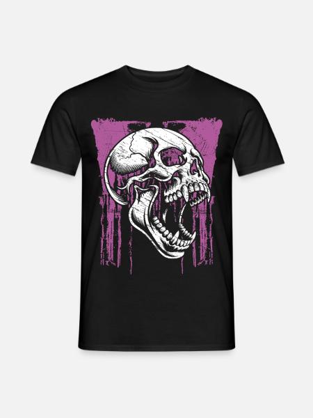 Angry Skull - Männer T-Shirt - Schwarz