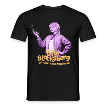 Bibi Blocksberg Film Schriftzug Mit Hexender Bibi - Männer T-Shirt - Schwarz - Vorne - AI Model Male 178 light (178cm)