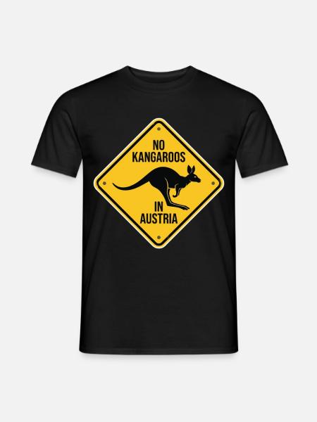 Keine Kängurus in Österreich - Männer T-Shirt - Schwarz