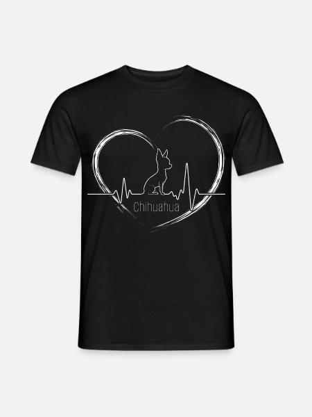 Chihuahua – Kleiner Hund mit großem Herzen - Männer T-Shirt - Schwarz