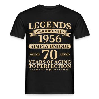 Vintage 1956 Jahrgang 70th Birthday Geschenk - Männer T-Shirt - Schwarz - Vorne - AI Model Male 178 light (178cm)