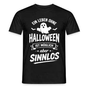 Ein Leben ohne Halloween ist möglich aber sinnlos - Männer T-Shirt - Schwarz - Vorne - AI Model Male 178 light (178cm)