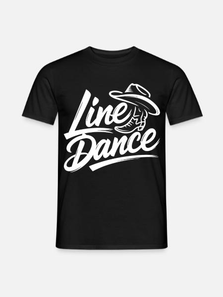Line Dance Motiv - Männer T-Shirt - Schwarz