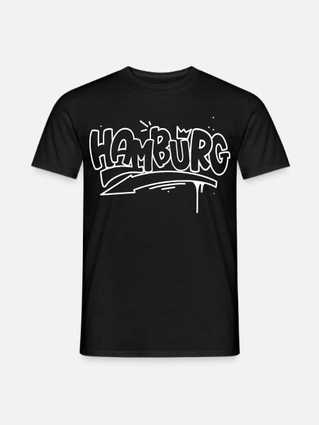 Hamburg Graffiti - Männer T-Shirt - Schwarz