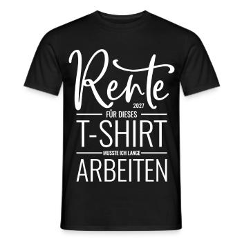 Rente 2027 - Abschied Kollege - Rentnerin Rentner - Männer T-Shirt - Schwarz - Vorne - AI Model Male 178 light (178cm)