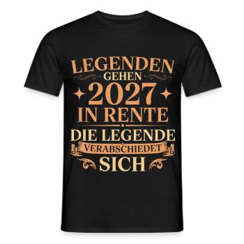 Rentner 2027 Legende verabschiedet sich - Männer T-Shirt - Schwarz - Vorne - AI Model Male 178 light (178cm)