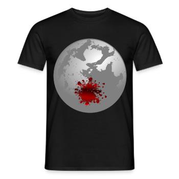 Halloween Mond Blutflecken - Männer T-Shirt - Schwarz - Vorne - AI Model Male 178 light (178cm)