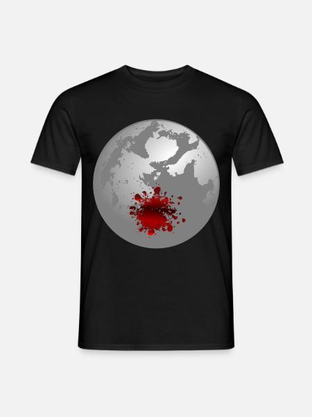 Halloween Mond Blutflecken - Männer T-Shirt - Schwarz