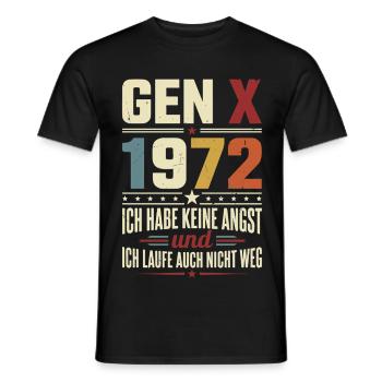 Gen X 1972 Ich Habe Keine Angst - Männer T-Shirt - Schwarz - Vorne - AI Model Male 178 light (178cm)