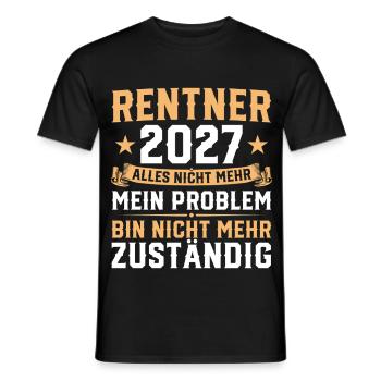Rentner 2027 Abschied Arbeitskollege Rente - Männer T-Shirt - Schwarz - Vorne - AI Model Male 178 light (178cm)
