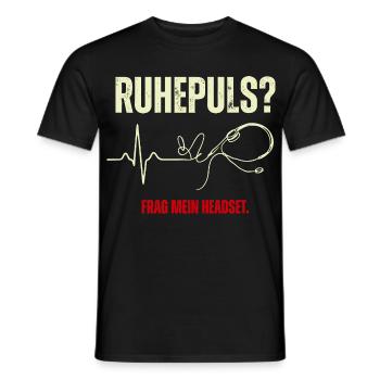 Ruhepuls Headset Leitstelle - Männer T-Shirt - Schwarz - Vorne - AI Model Male 178 light (178cm)