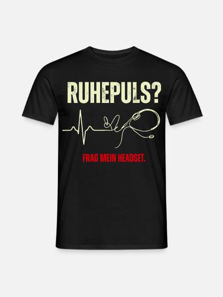 Ruhepuls Headset Leitstelle - Männer T-Shirt - Schwarz