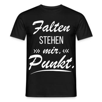 Falten stehen mir - Best Ager - Männer T-Shirt - Schwarz - Vorne - AI Model Male 178 light (178cm)
