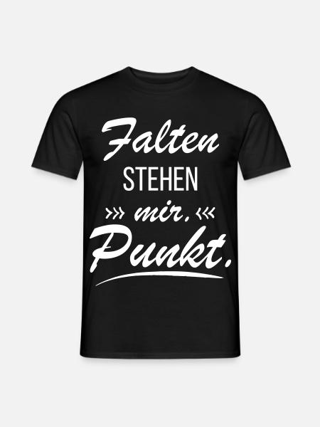 Falten stehen mir - Best Ager - Männer T-Shirt - Schwarz