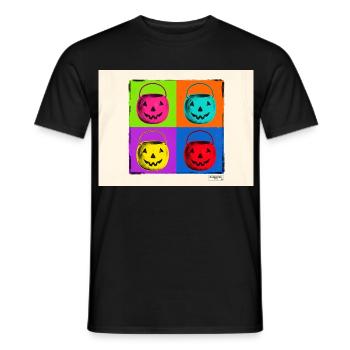 Halloween Candy Buckets Pop Art - Männer T-Shirt - Schwarz - Vorne - AI Model Male 178 light (178cm)