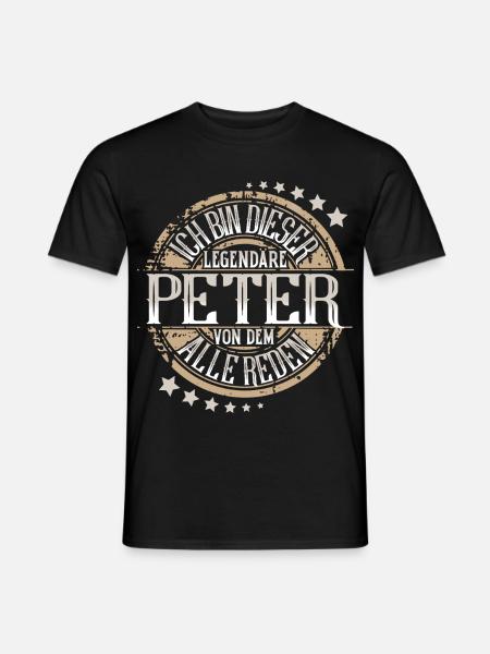 Peter - Männer T-Shirt - Schwarz