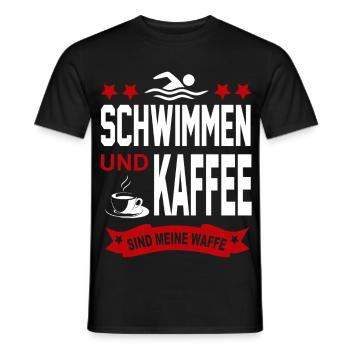 Schwimmen Sport Verein  - Männer T-Shirt - Schwarz - Vorne - AI Model Male 178 light (178cm)