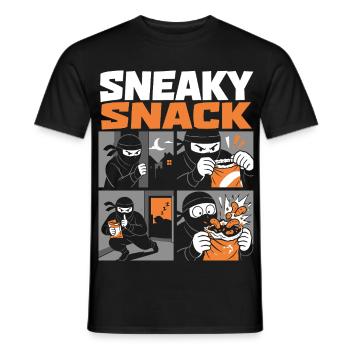 Sneaky Snack – Ninja auf geheimer Snack-Mission - Männer T-Shirt - Schwarz - Vorne - AI Model Male 178 light (178cm)