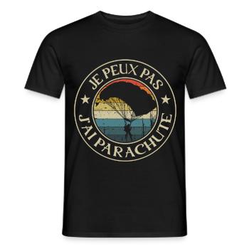 Fallschirmspringer Ich kann nicht Bin im Freifall - Männer T-Shirt - Schwarz - Vorne - AI Model Male 178 light (178cm)