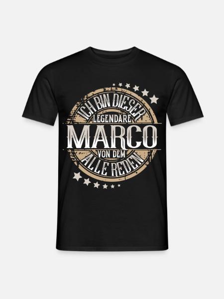 Marco - Männer T-Shirt - Schwarz