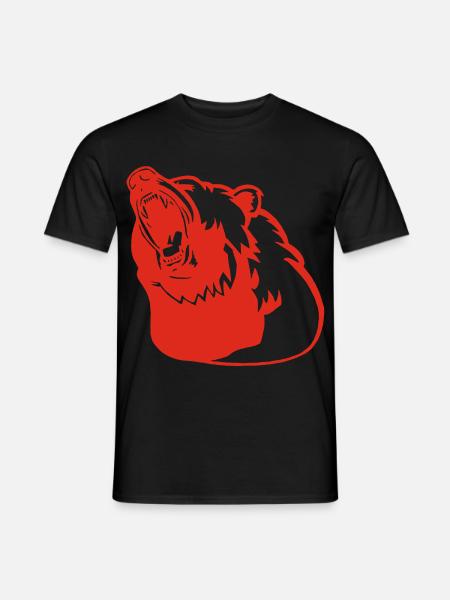 Das Erwachen des roten Bären - Männer T-Shirt - Schwarz
