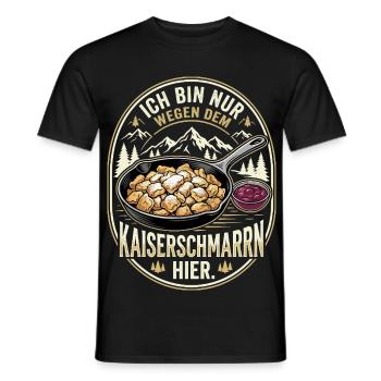 Kaiserschmarrn Spruch - Wandern, Berge & Alm - Männer T-Shirt - Schwarz - Vorne - AI Model Male 178 light (178cm)