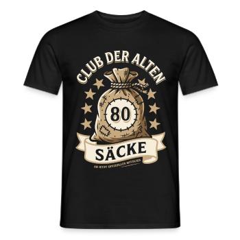 Club Der Alten Säcke - 80. Geburtstag - Geschenk - Männer T-Shirt - Schwarz - Vorne - AI Model Male 178 light (178cm)